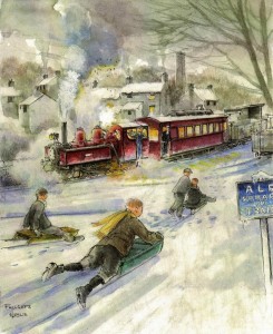One of two designs of Eric Leslie Christmas Card